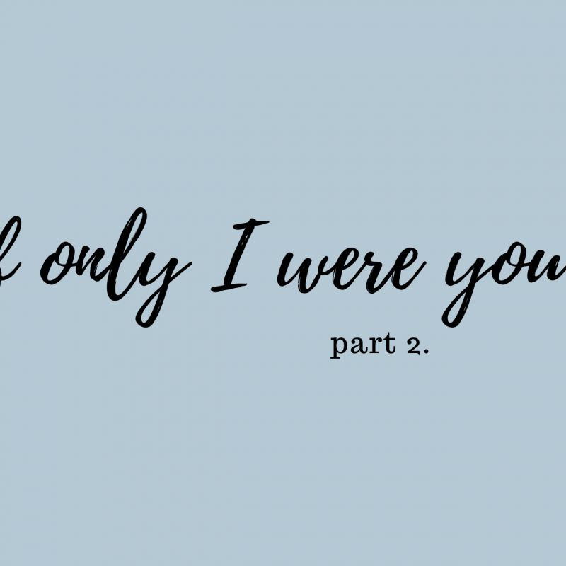 If Only I Were You… {Part 2}