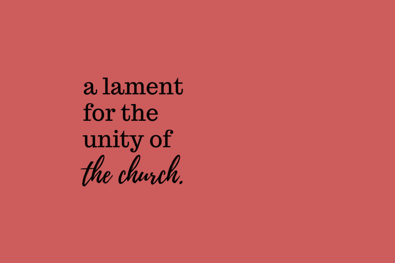A Lament for the Unity of the Church